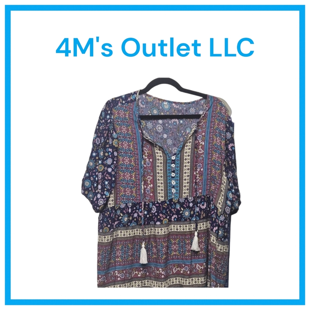 Women's Boho Style Short Sleeved Shirt